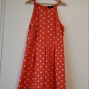 Orange polka dot dress,  gnw, size 16